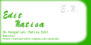 edit matisa business card